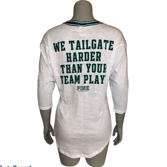 PINK University of OREGON White BLING T-Shirt NWT - Picture 2 of 4